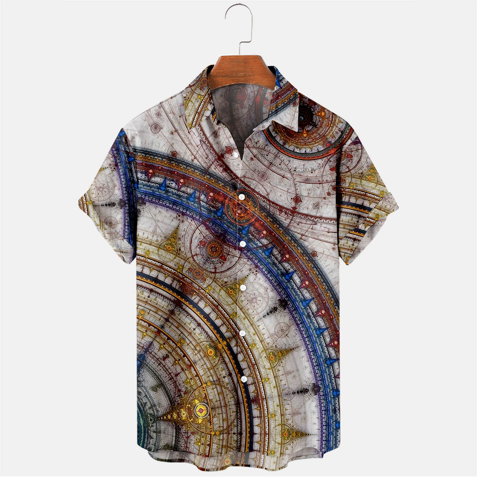 Nautical Graphic Print Beach Shirt