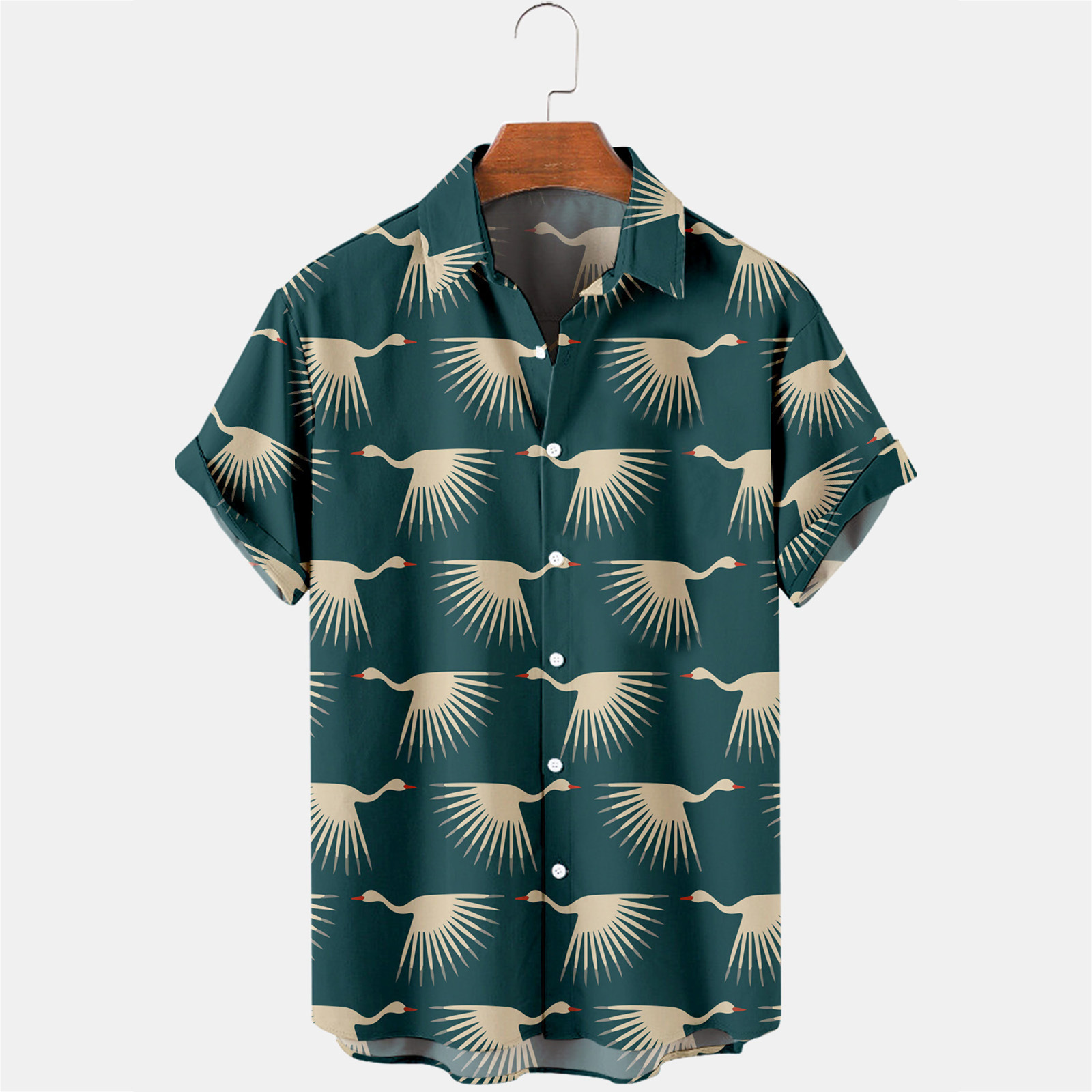 Nautical Graphic Print Beach Shirt