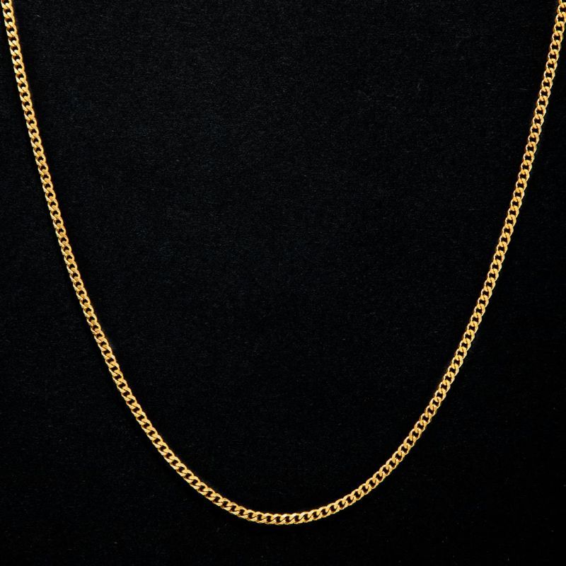 2.5mm Cuban Link Chain Set in Gold