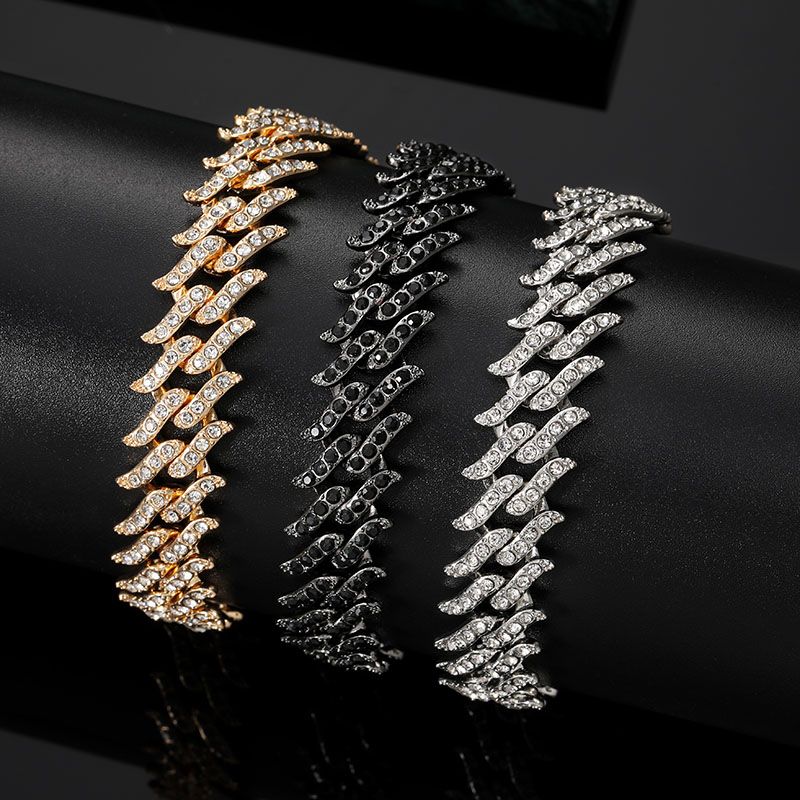 14mm Iced Spiked Cuban Chain and Bracelet Set