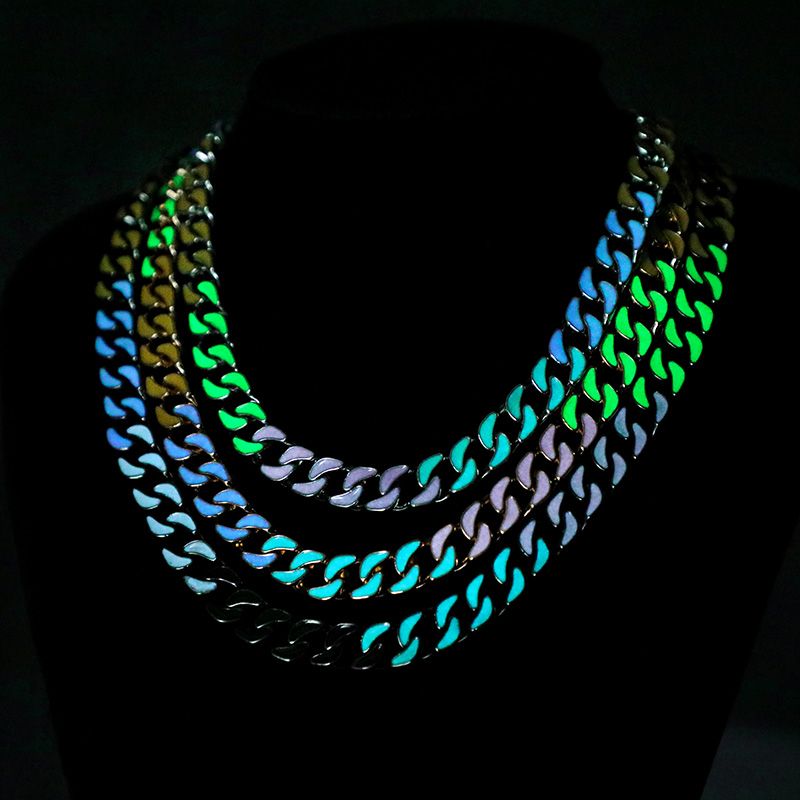 10mm Multi-Color Enamel Cuban LIink Chain and Bracelet Set