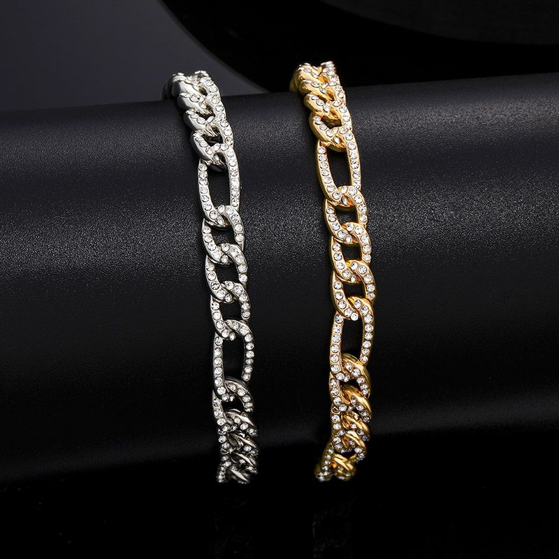 7mm Iced Figaro Chain and Bracelet Set