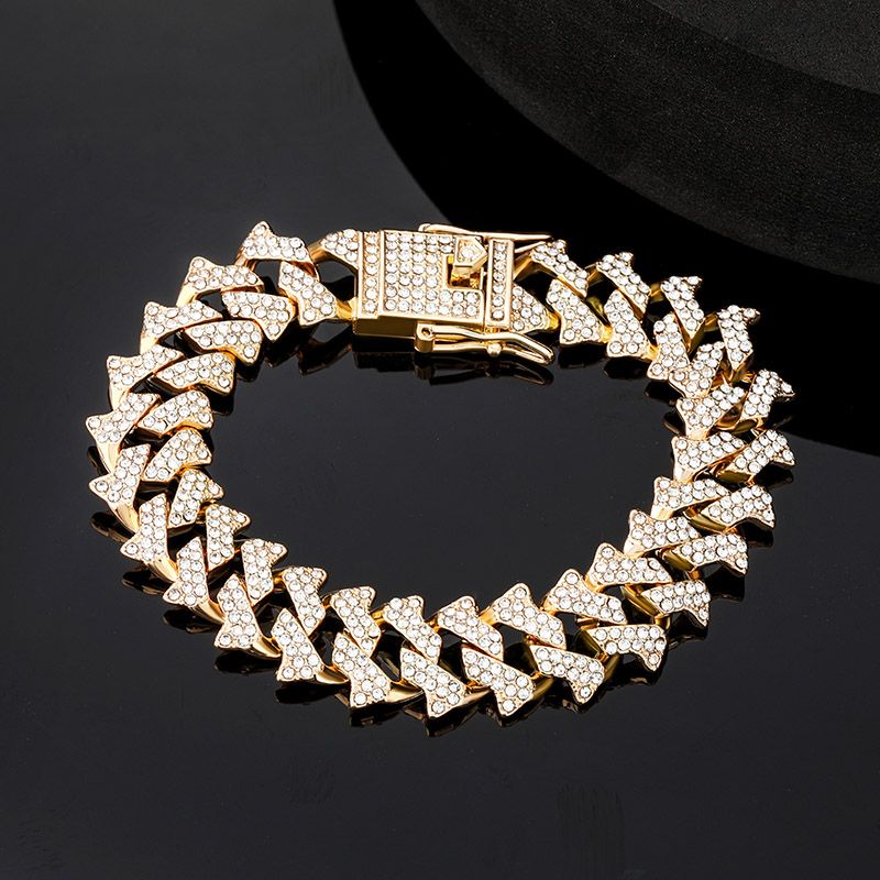 14mm Iced Cuban Spiked Chain and Bracelet Set