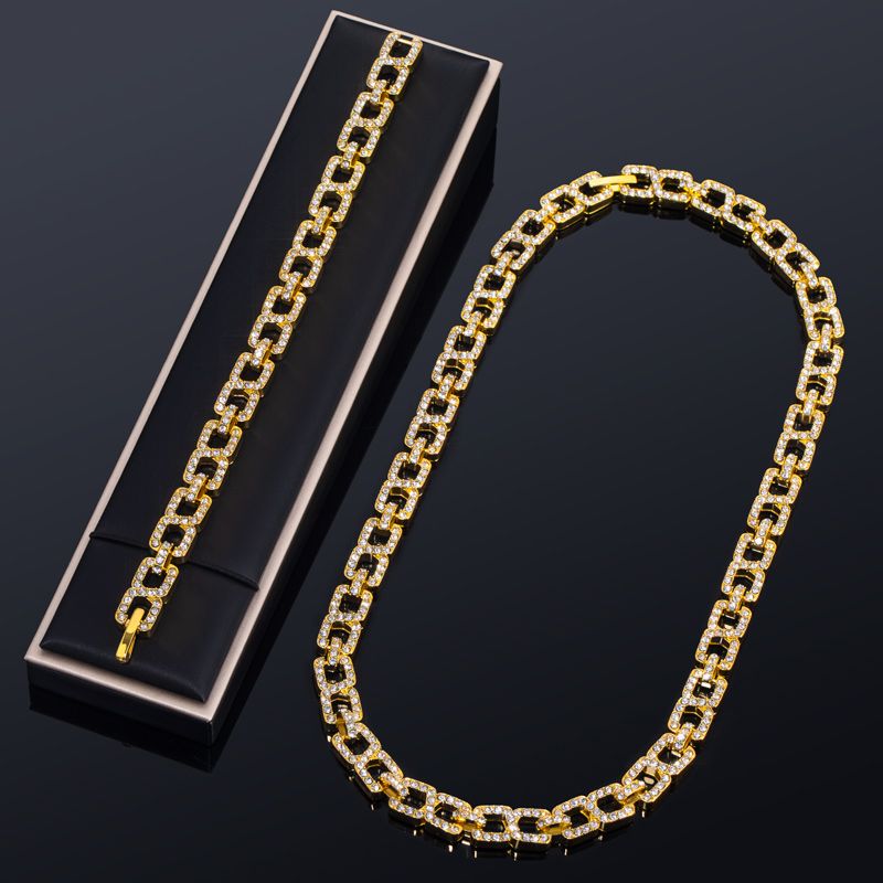 Iced 10mm 8-Shape Chain & Bracelet Set