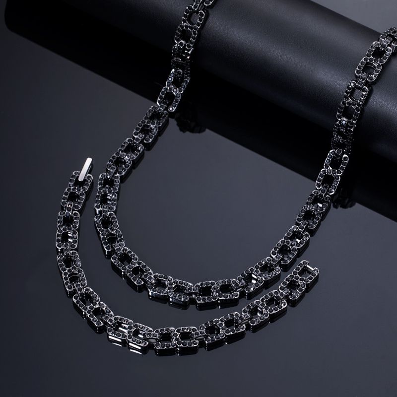 Iced 10mm 8-Shape Chain & Bracelet Set