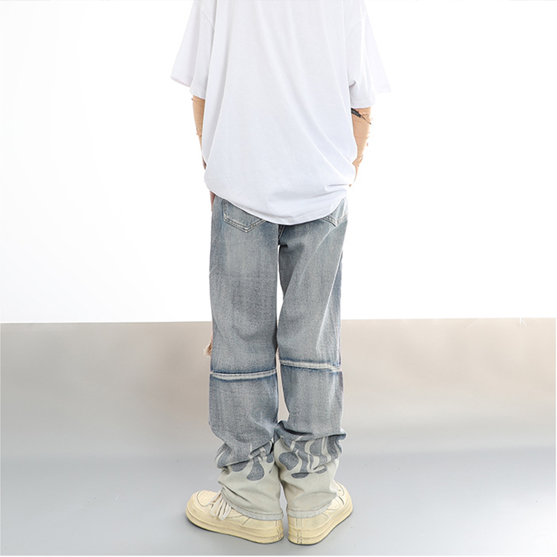 Retro Hiphop Ripped Loose Jeans