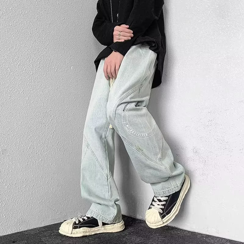 Vintage Paneled Cropped Straight Jeans