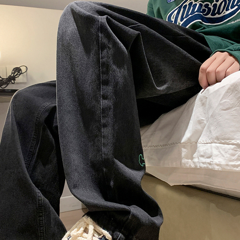 Distressed Cross Print Jeans