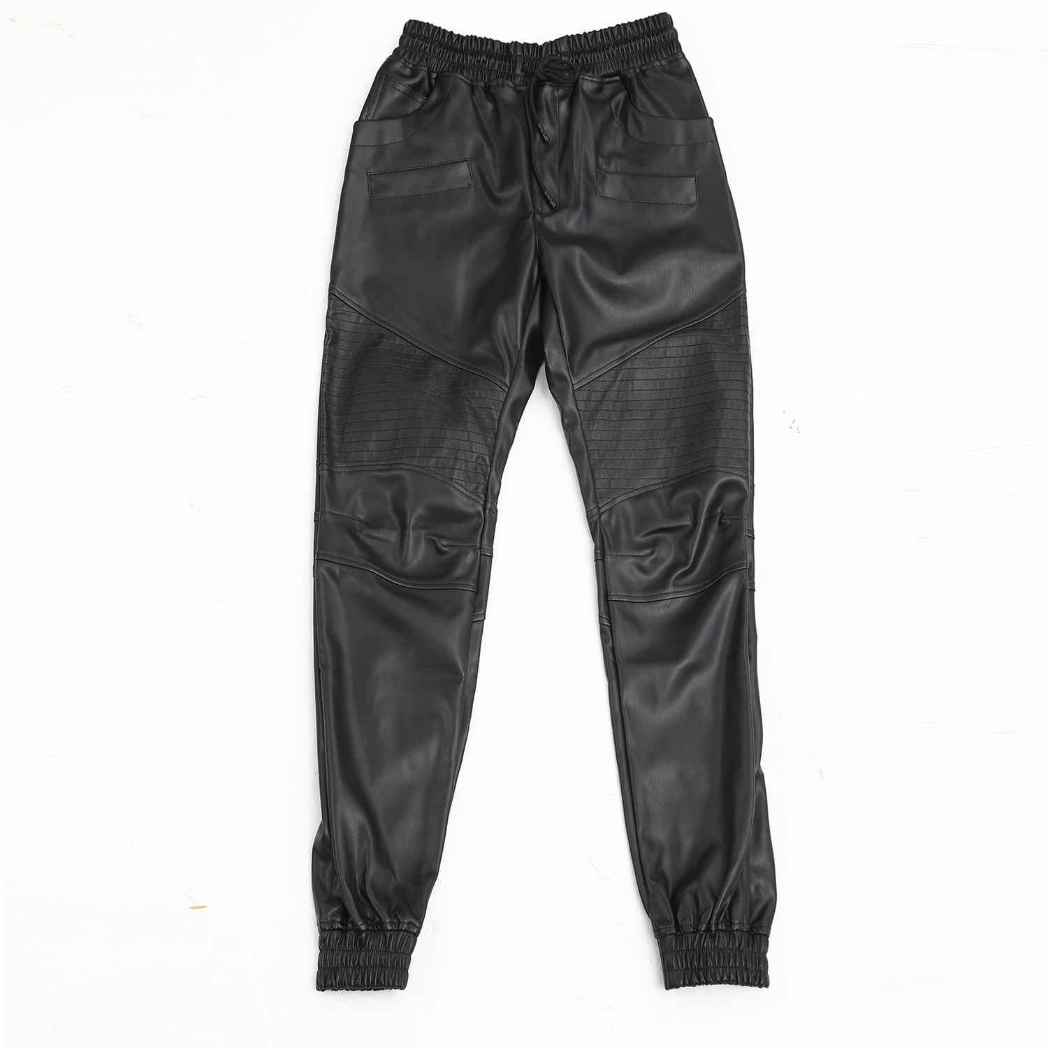 Men's Fashion Slim Riding Leather Pants