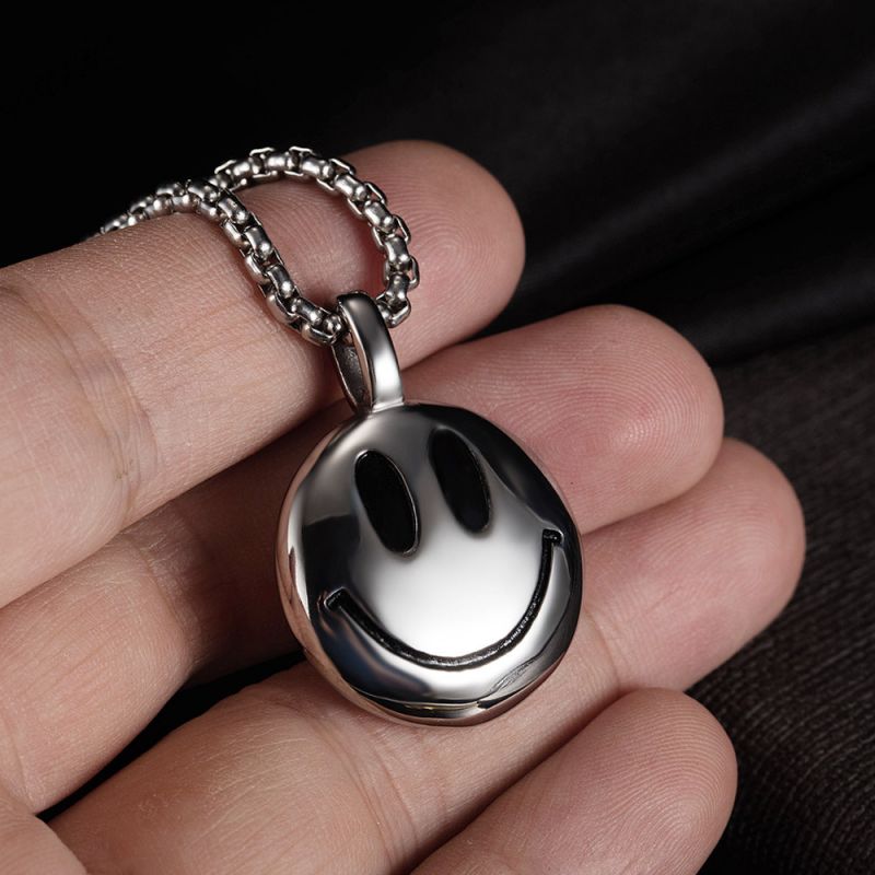 Stainless Steel Smile Face Pendant