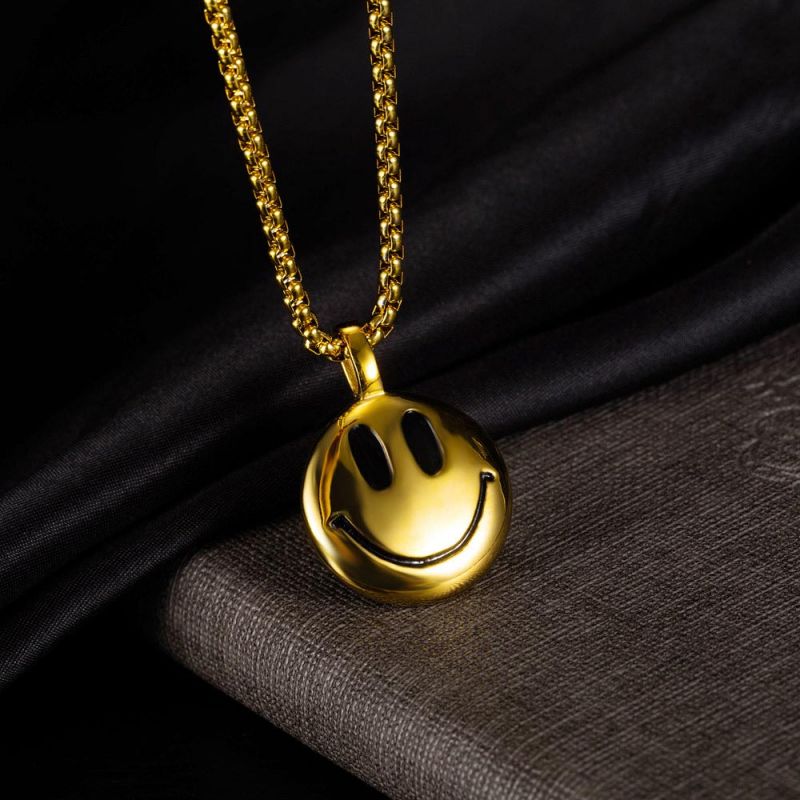 Stainless Steel Smile Face Pendant