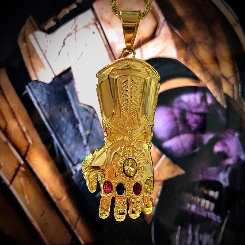 Power Gloves Pendant in Gold