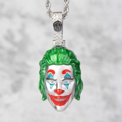 Movie Crime Prince Pendant in White Gold