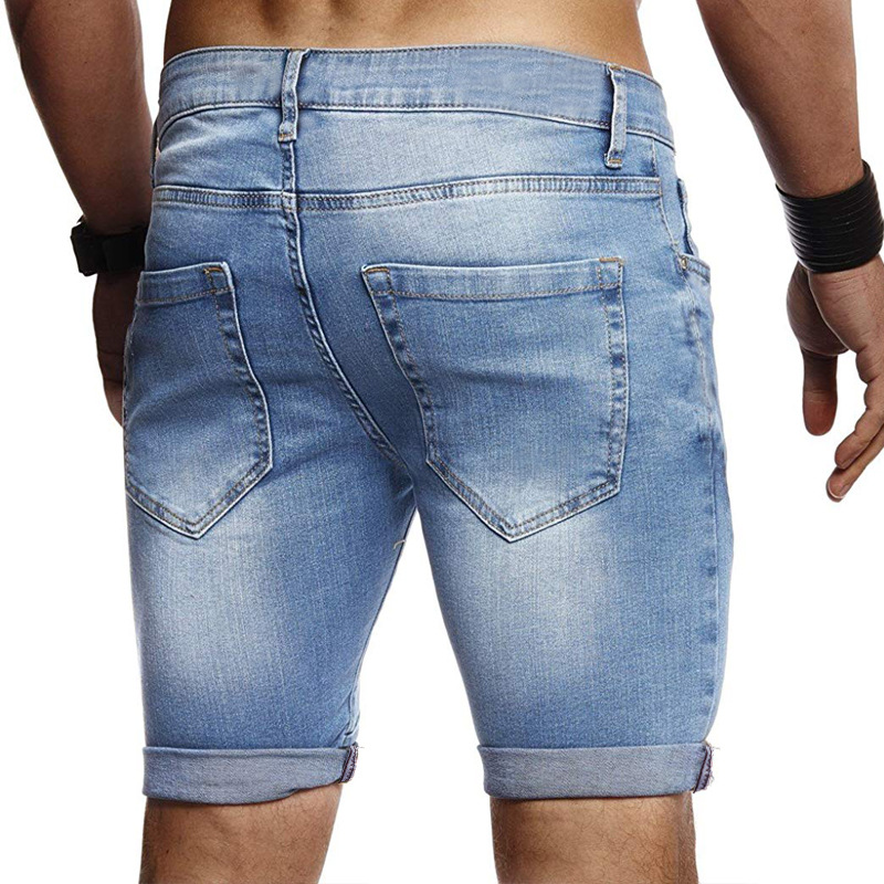 Men's Fashion Casual Ripped Denim Shorts