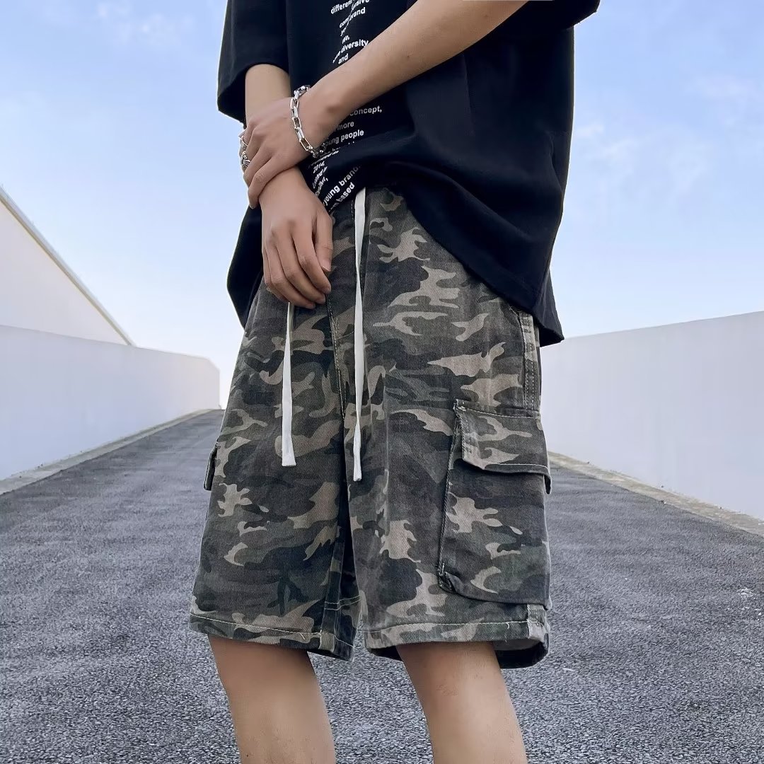 Vibe Retro Camouflage Cargo Shorts