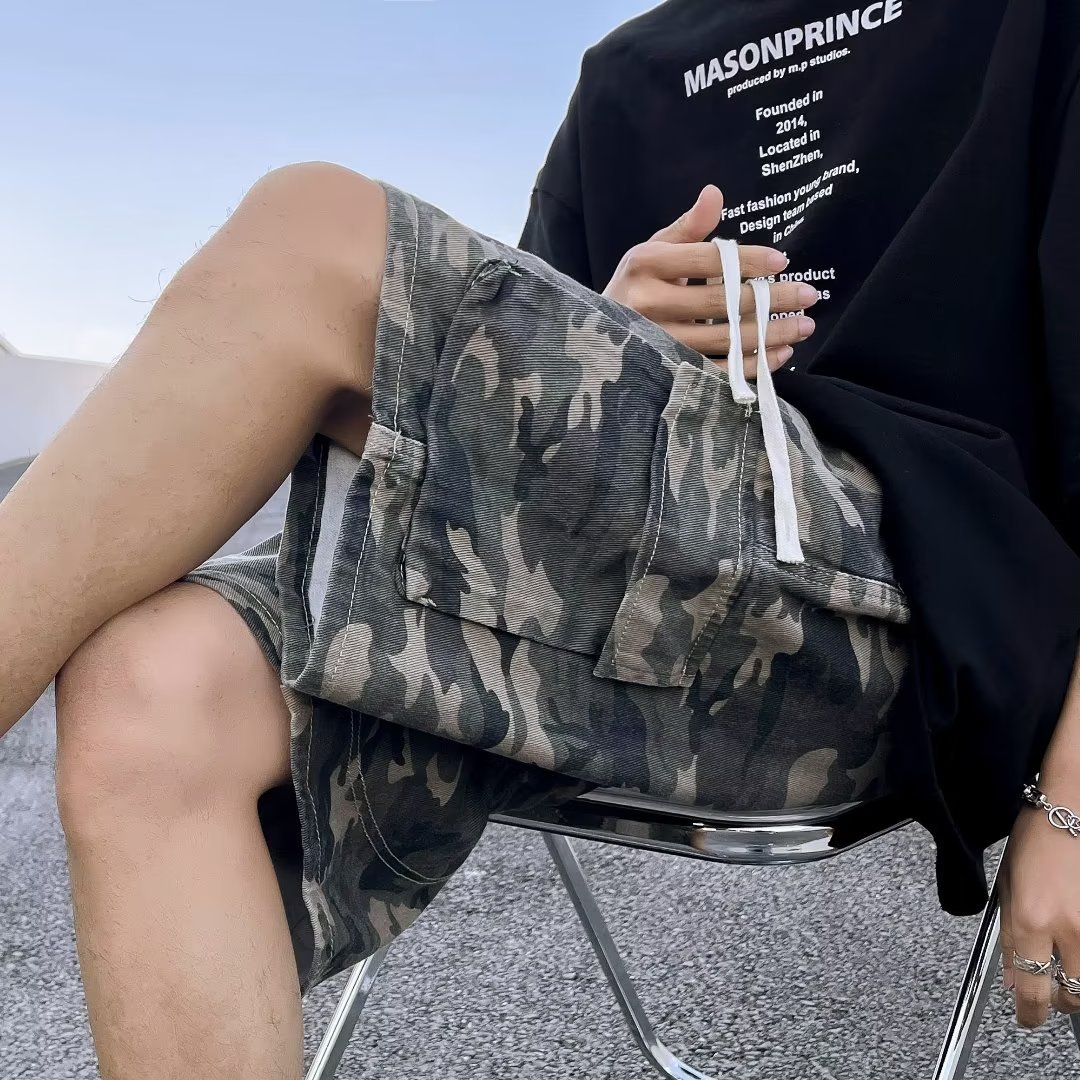 Vibe Retro Camouflage Cargo Shorts