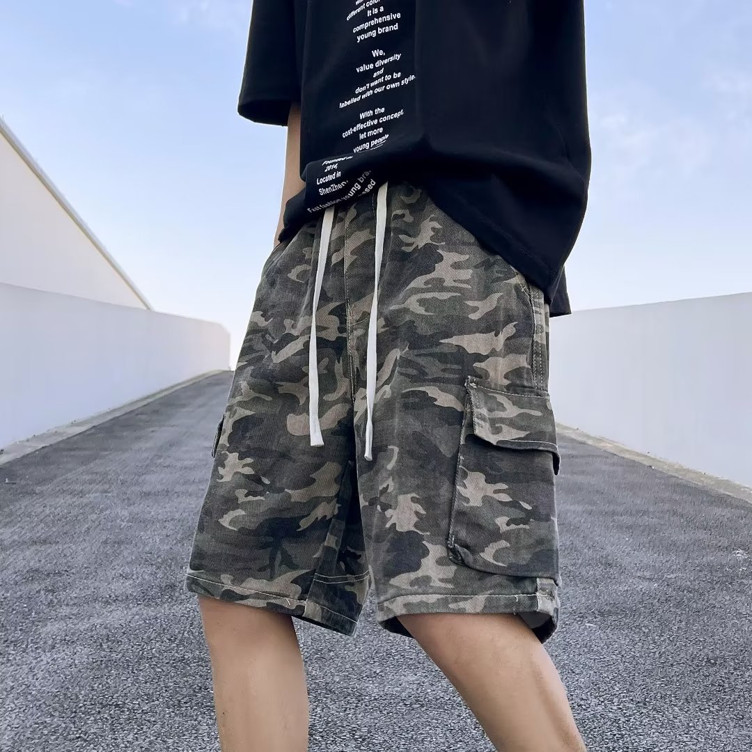 Vibe Retro Camouflage Cargo Shorts