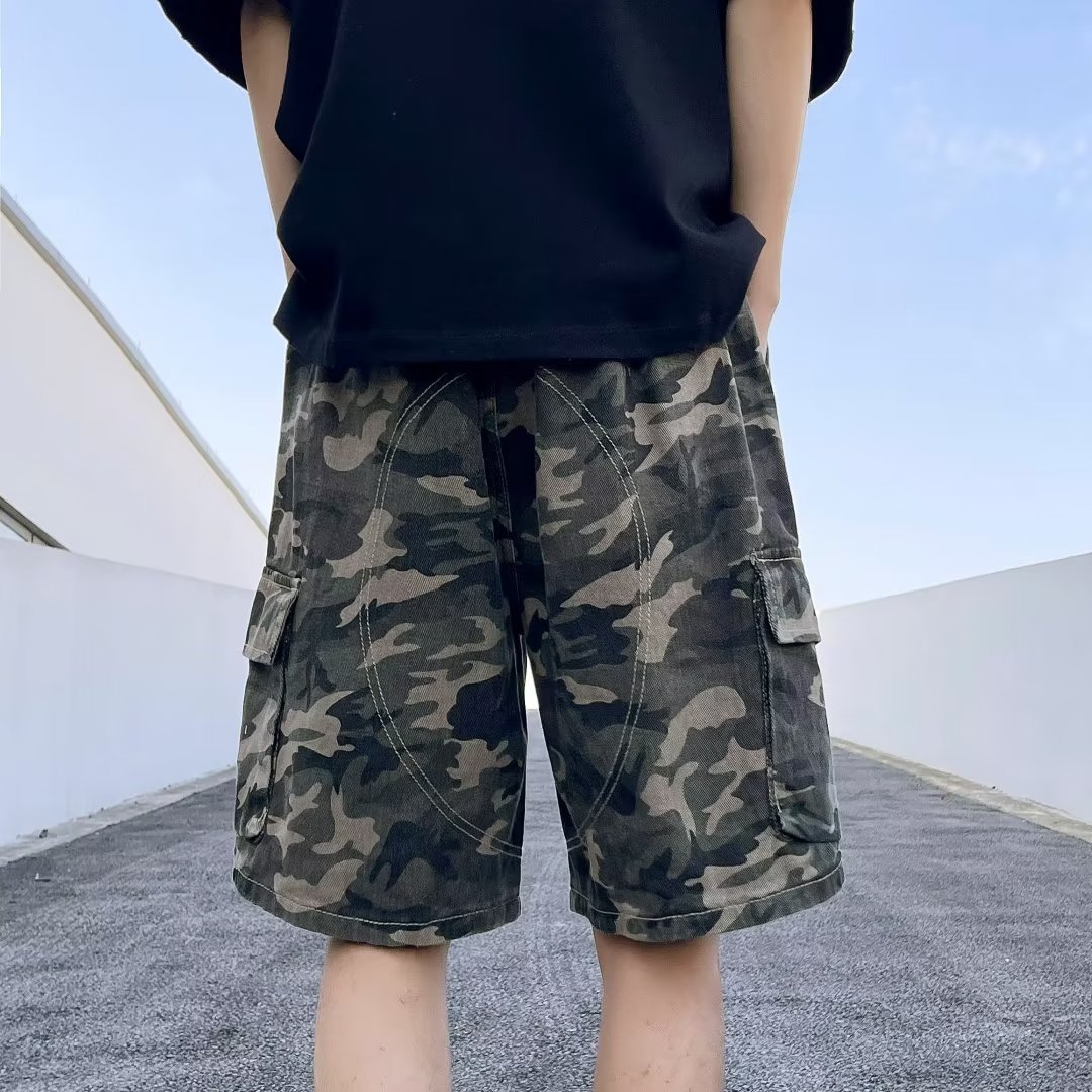 Vibe Retro Camouflage Cargo Shorts