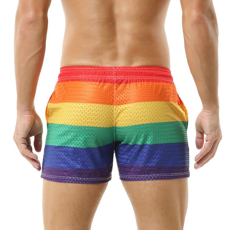 Rainbow Tether Cutout Shorts