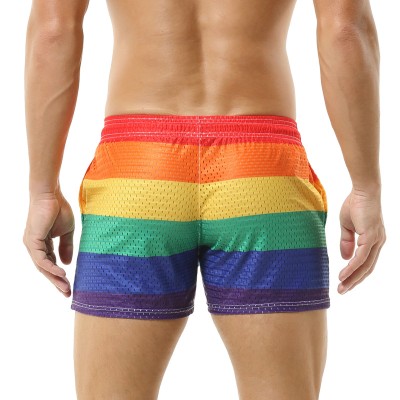 Rainbow Tether Cutout Shorts