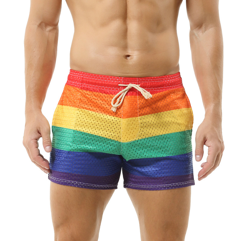 Rainbow Tether Cutout Shorts