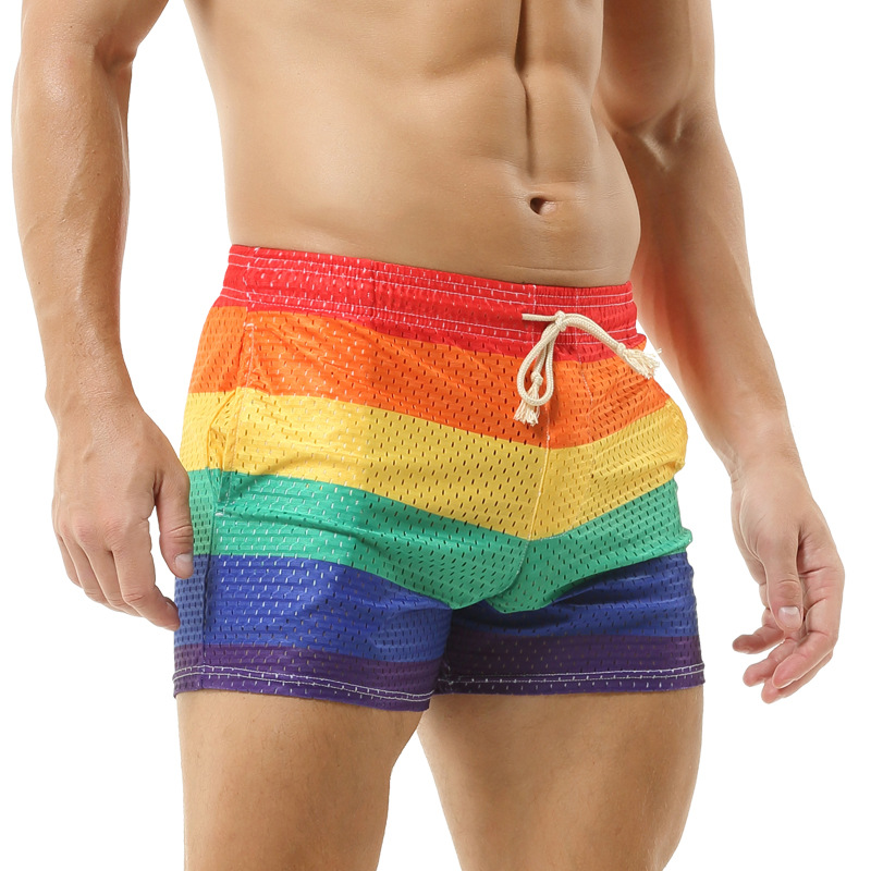 Rainbow Tether Cutout Shorts
