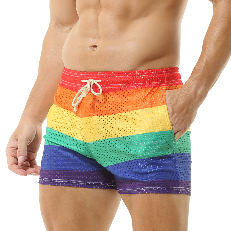 Rainbow Tether Cutout Shorts