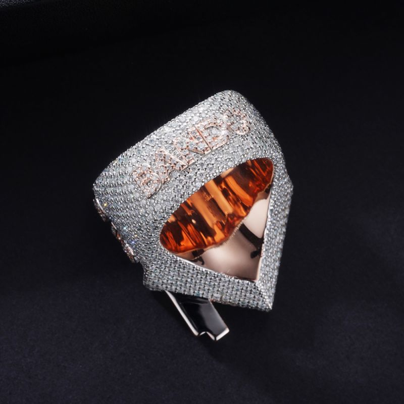 Made to Order Trap House Moissanite Custom S925 Silver Men's Ring