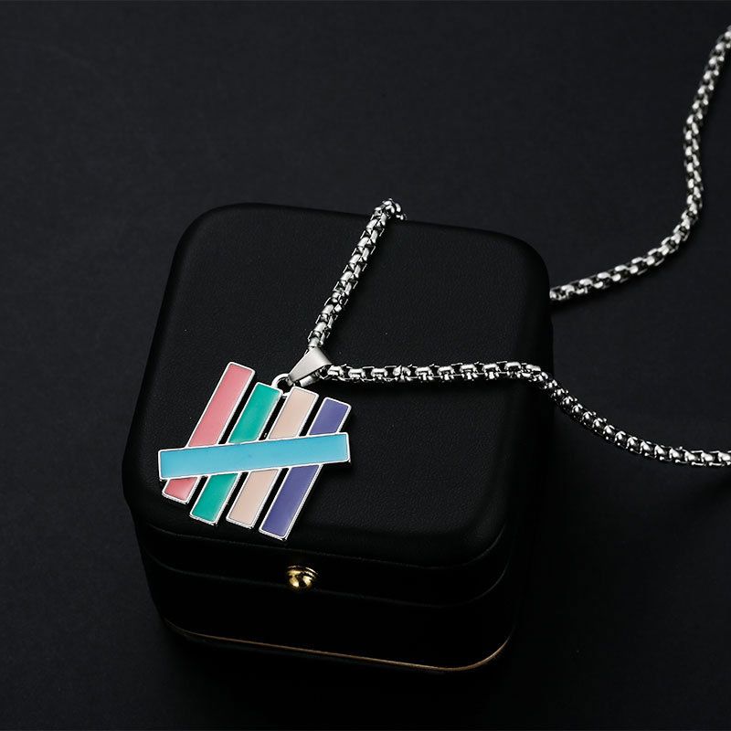 Fashion Five Color Stainless Steel Pendant