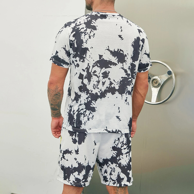 Men's Printed Short Sleeve T-Shirt Set