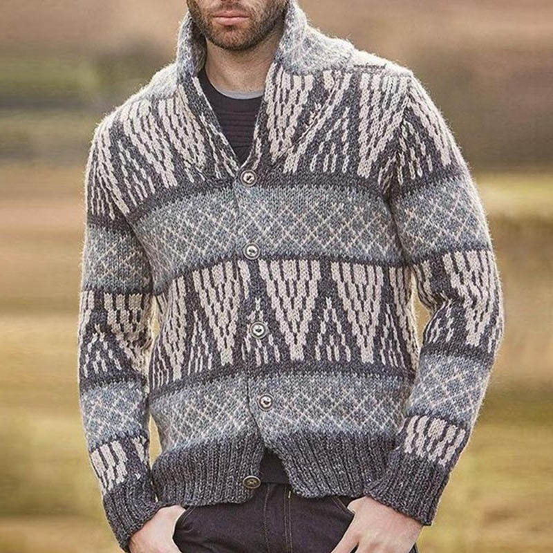 Men's Slim Button Sweater