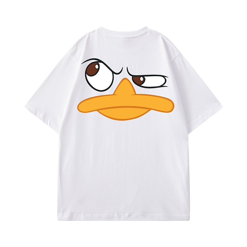 Fashion Street Spoof Duck Print T-Shirt