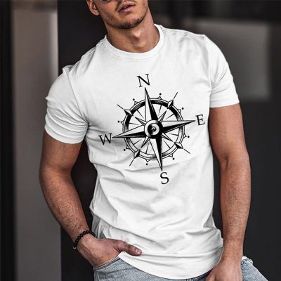 Nautical Compass Graphic Print Short Sleeve T-Shirt