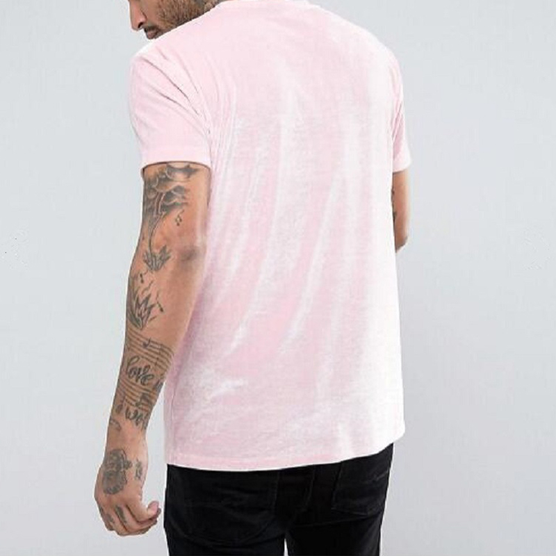 Plain Velvet Short Sleeve T-Shirt