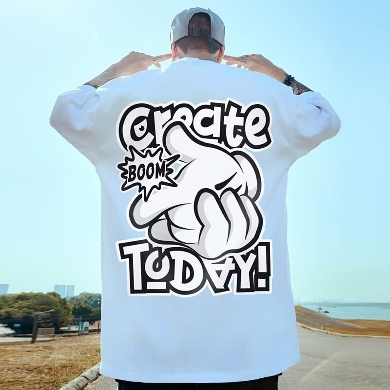 Grate Today Oversized Print T-Shirt