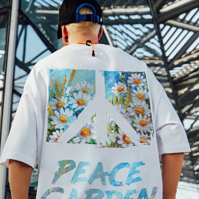 Unisex Black PEACE Oversized T-Shirt