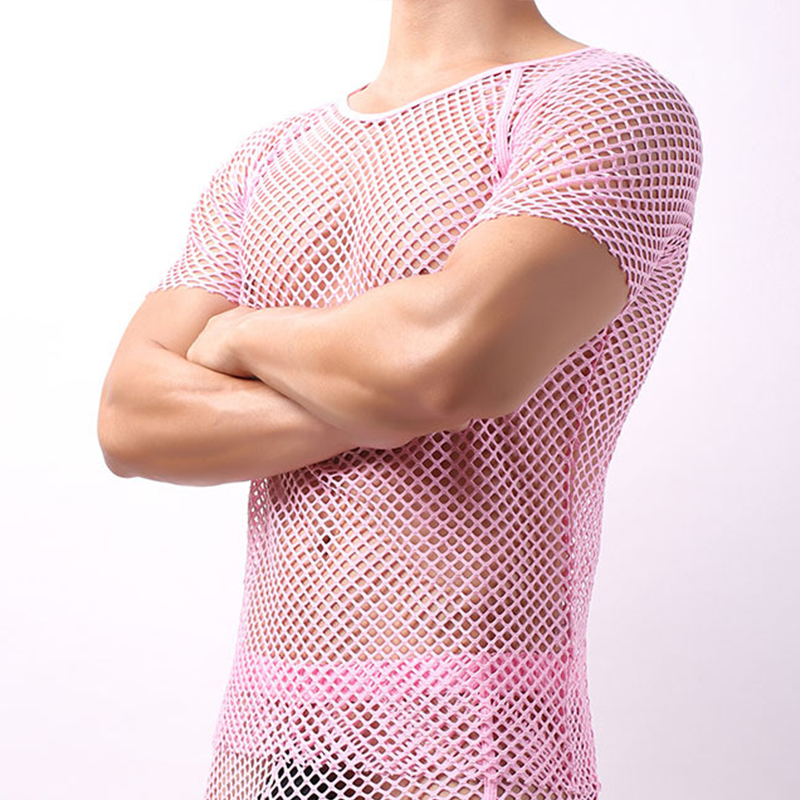 Mesh Cutout See-Through T-Shirt