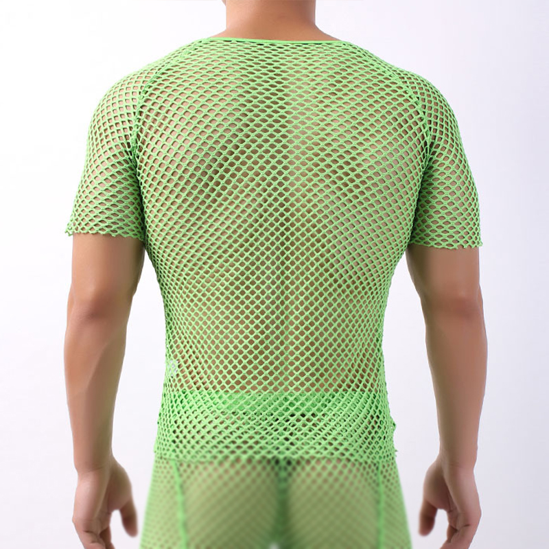 Mesh Cutout See-Through T-Shirt
