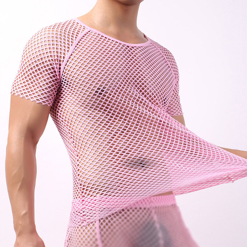 Mesh Cutout See-Through T-Shirt