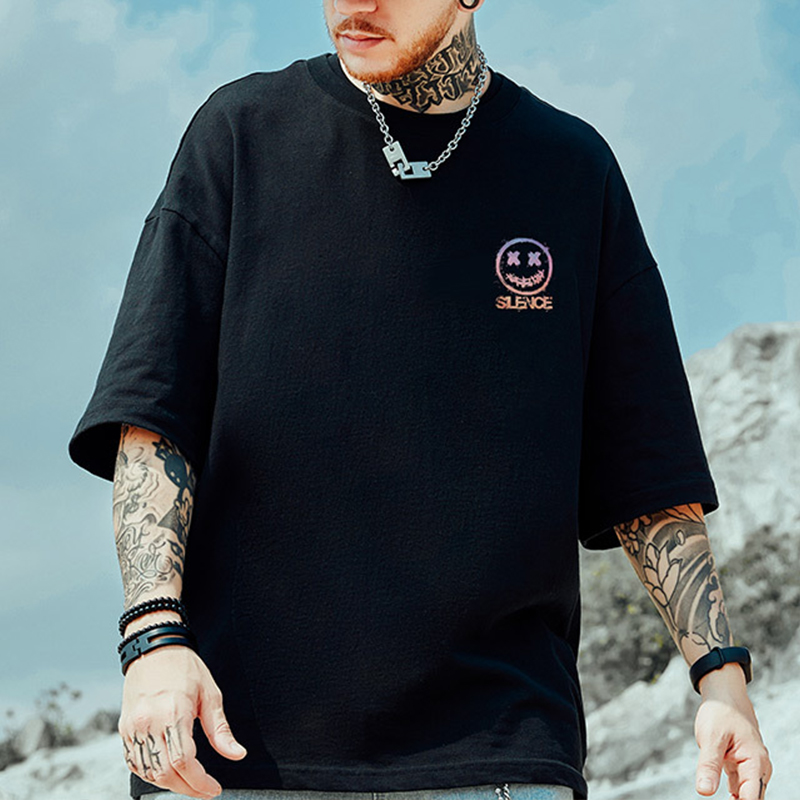 Oversize Smiley Print T-Shirt