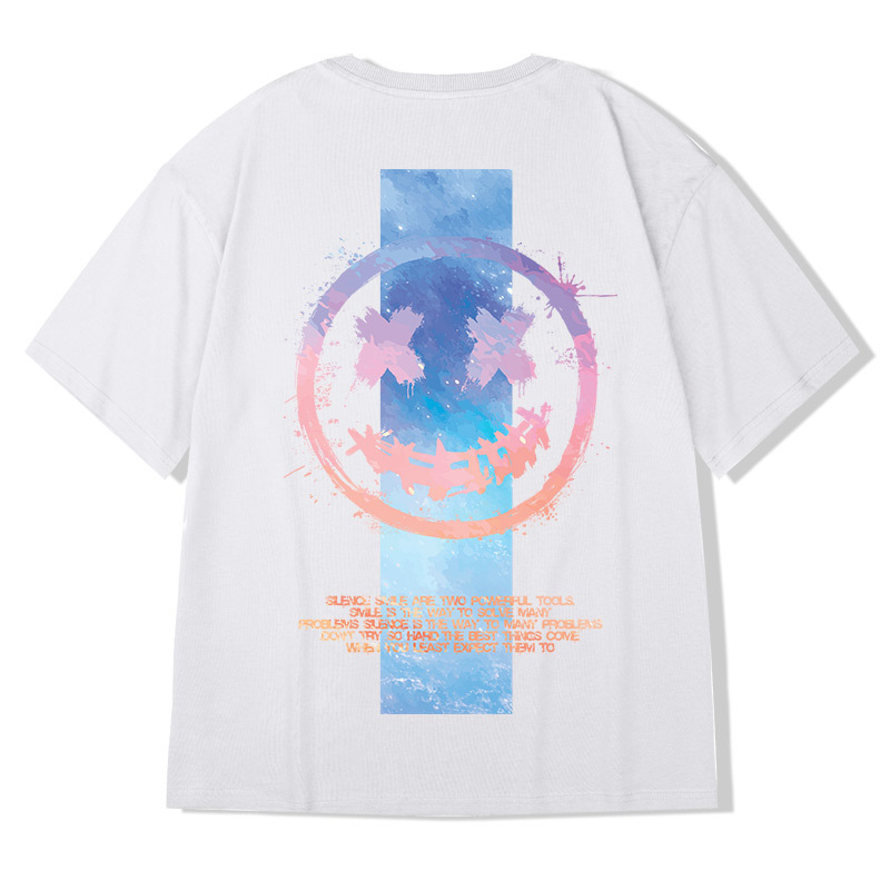 Oversize Smiley Print T-Shirt