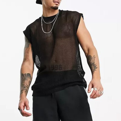 Fashion Loose See-Through Hollow Vest