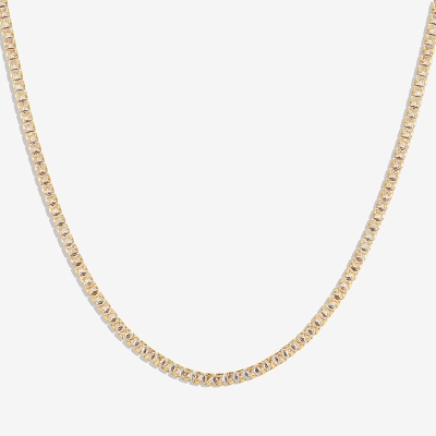 Iced 4mm Women Tennis Chain Necklace in Gold