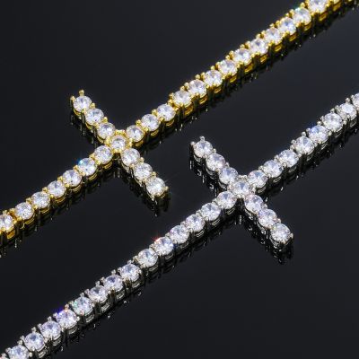 Iced Cross 3mm Tennis Chain