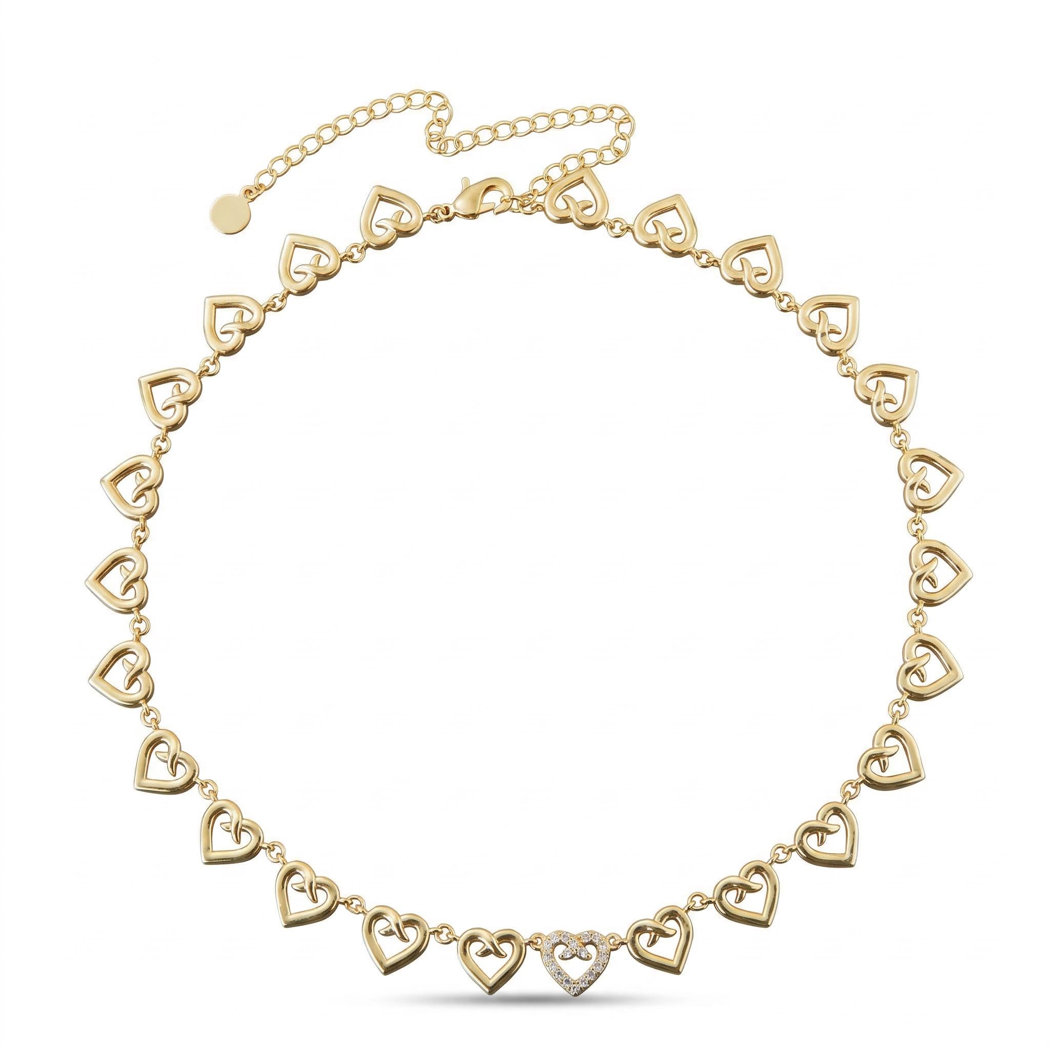 Heart-shaped Choker Necklace