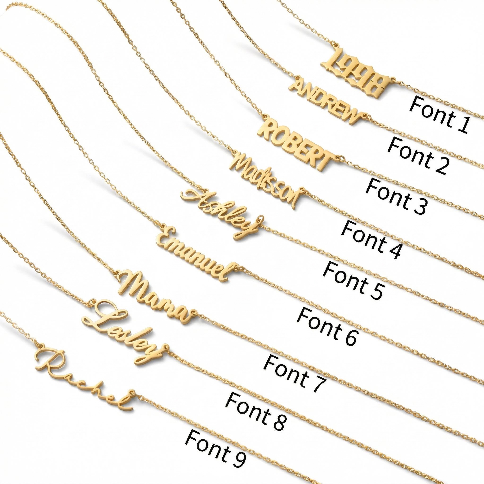 Custom Font Name Necklace