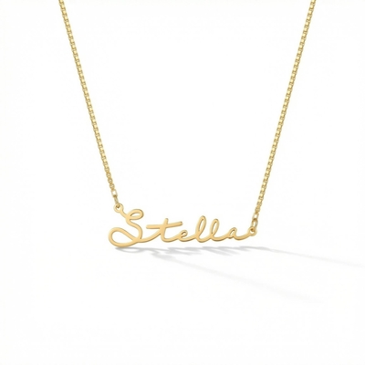 Custom Christmas Font Name Necklace