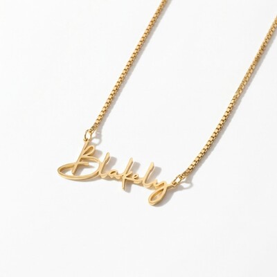 Custom Christmas Font Name Necklace