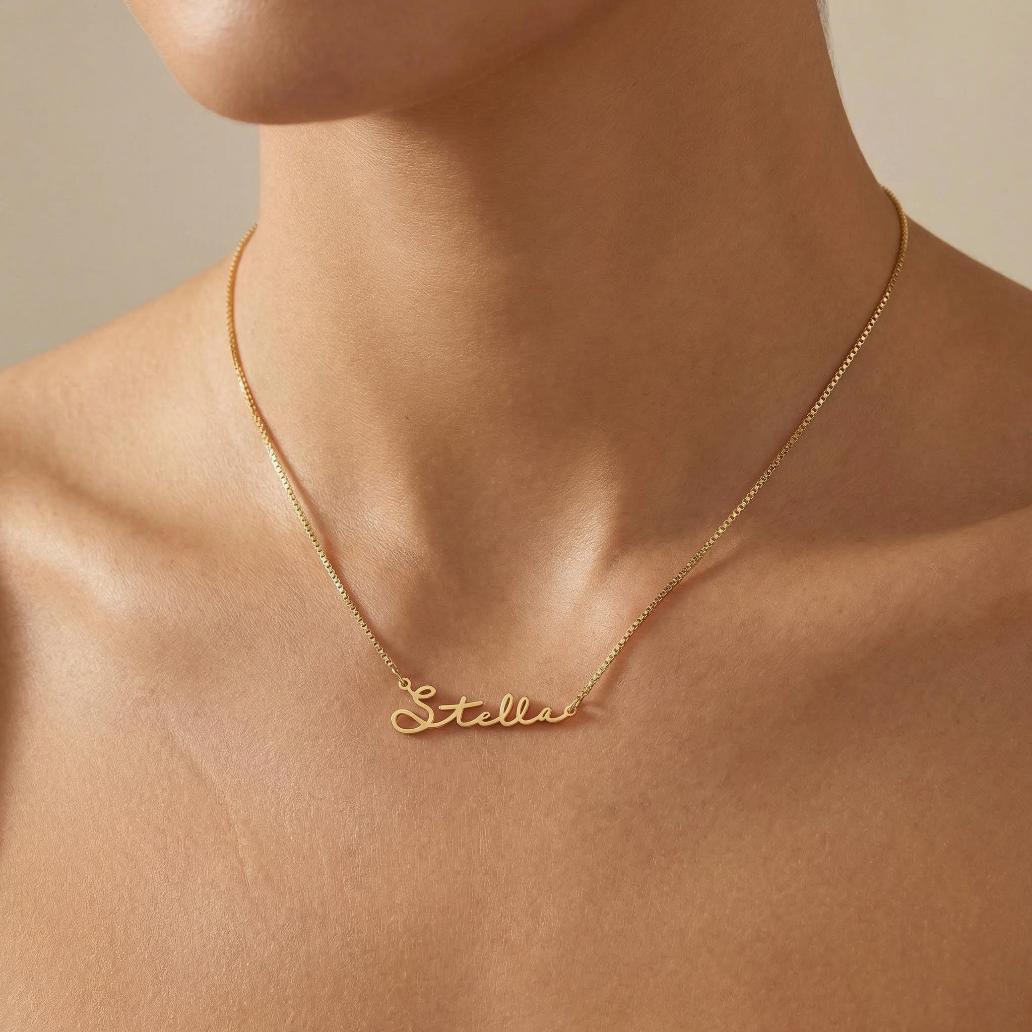 Custom Christmas Font Name Necklace Custom Christmas Font Name Necklace