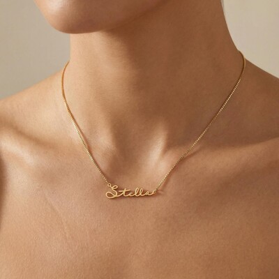 Custom Christmas Font Name Necklace